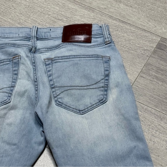 Hollister Super Skinny Advanced Stretch Light Blue Distressed Jeans 28x30 - Picture 10 of 11